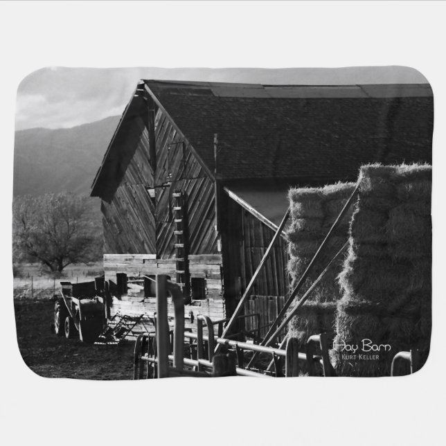 Hay Barn Stroller Blanket (Horizontal)