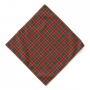 Hay Clan Tartan Red, Green, and Yellow Plaid Bandana