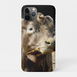 Hay Day: A Brown Cow’s Munching Moment in Pop-Out iPhone 11 Pro Case