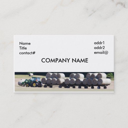 Customizable hay farmer business card template
