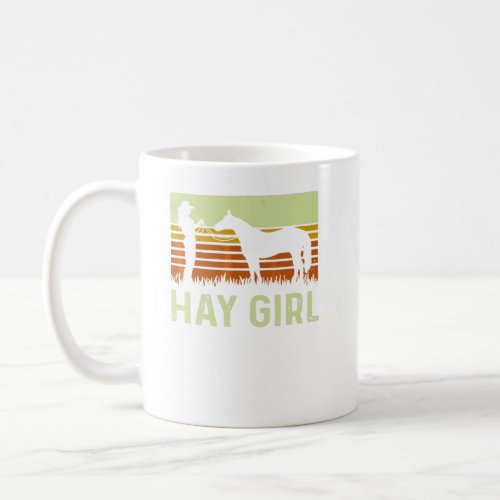 Hay Girl Horse  Horse Riding Farmer  Coffee Mug