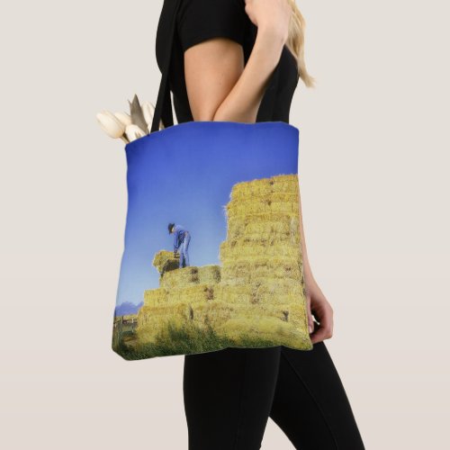 Hay Hauling Farm Ranch Cowboy Cowgirl Tote Bag