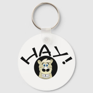 Hay Horse Keychain