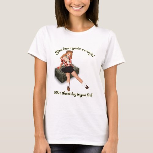 Hay in Bra Pinup T_Shirt