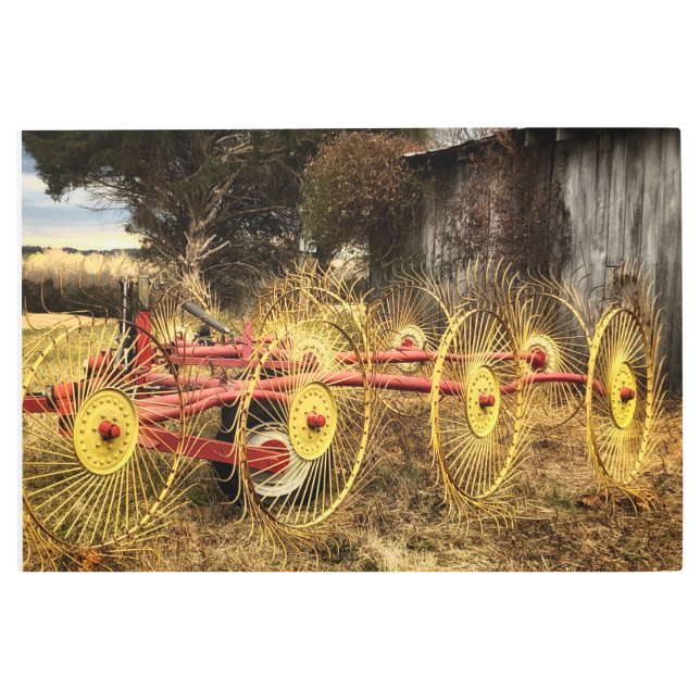 Hay Rake Metal Wall Art (Front)