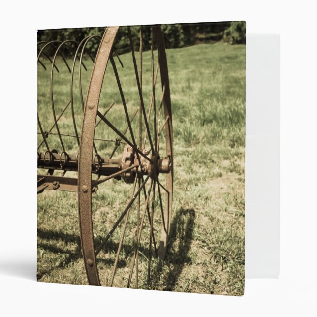 Hay Rake Wheel Aged Binder (Front/Inside)