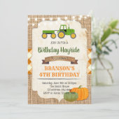 Hay ride party birthday invitation (Standing Front)