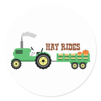 Hay Rides Classic Round Sticker