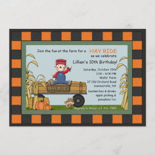 Hay Rides Invitation