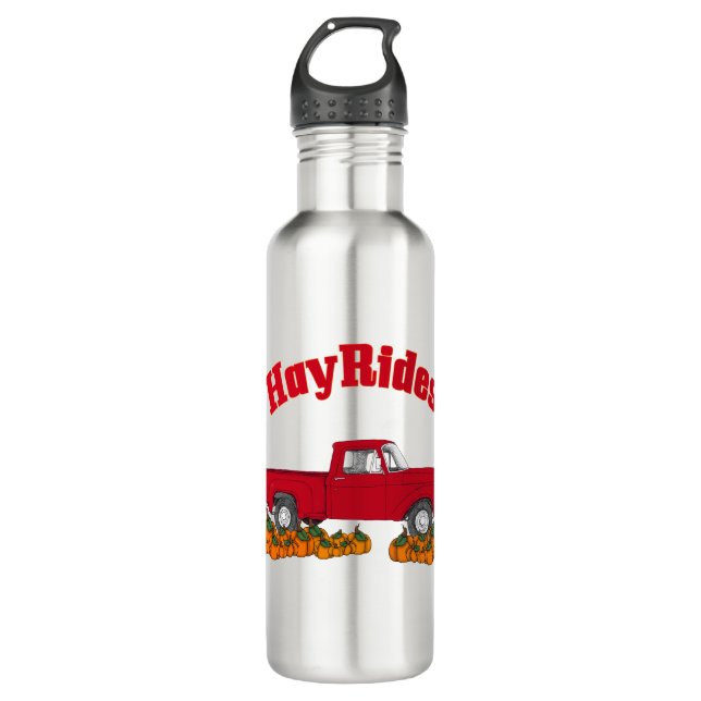 hay rides stainless steel water bottle (Front)