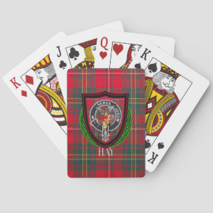 Hay Scottish Clan Tartan & Crest Poker Cards