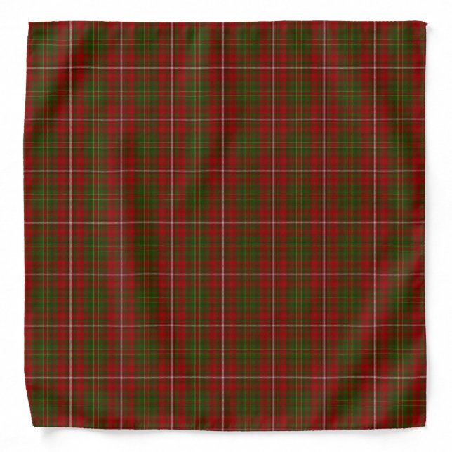 Hay Scottish Clan Tartan Plaid Pattern Bandana (Front)