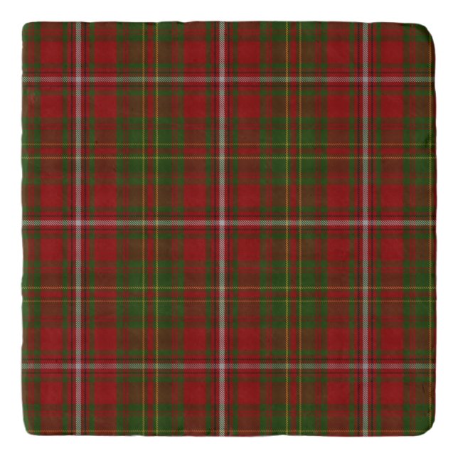 Hay Scottish Clan Tartan Plaid Pattern Trivet (Front)