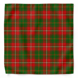 Hay tartan red green plaid bandana