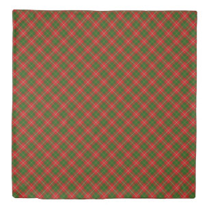 Hay tartan red green plaid duvet cover