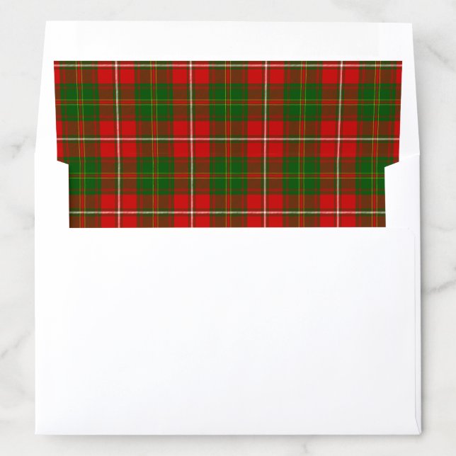 Hay tartan red green plaid envelope liner (In Envelope)