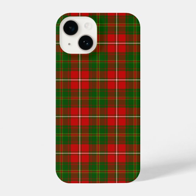 Hay tartan red green plaid iPhone case (Back)