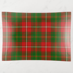 Hay tartan red green plaid trinket tray
