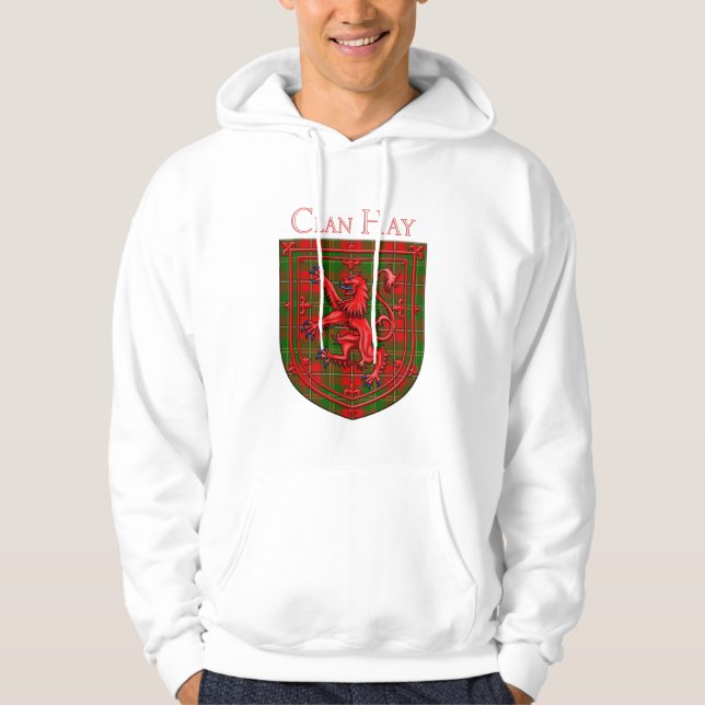 Hay Tartan Scottish Plaid Lion Rampant Hoodie (Front)