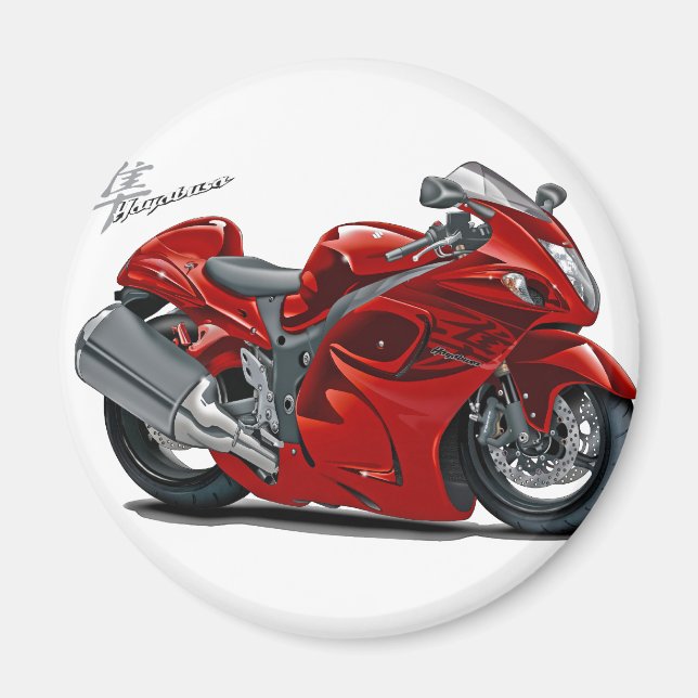 Hayabusa Red Bike Magnet (Front)