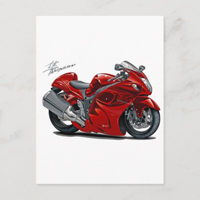 Hayabusa Red Bike Postcard (Front)