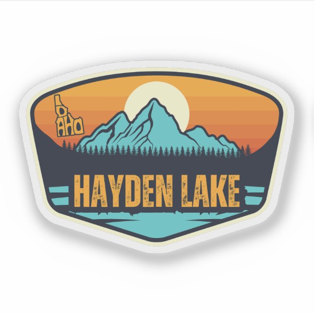 Hayden Lake, Idaho  Sticker (Front)