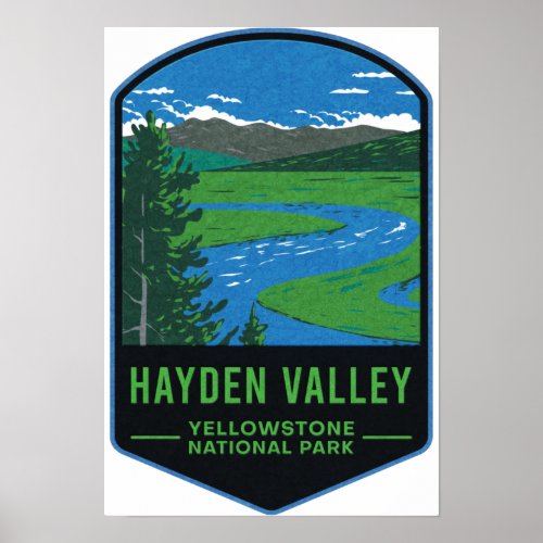 Hayden Valley Yellowstone National Park Poster