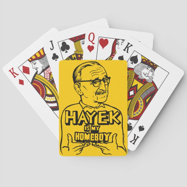 Hayek Is My Homeboy Poker Cards (Back)