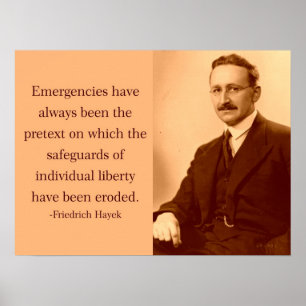 Hayek on Emergencies Poster