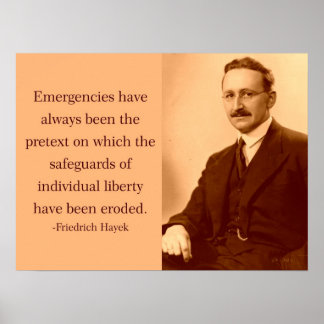 Hayek on Emergencies Poster