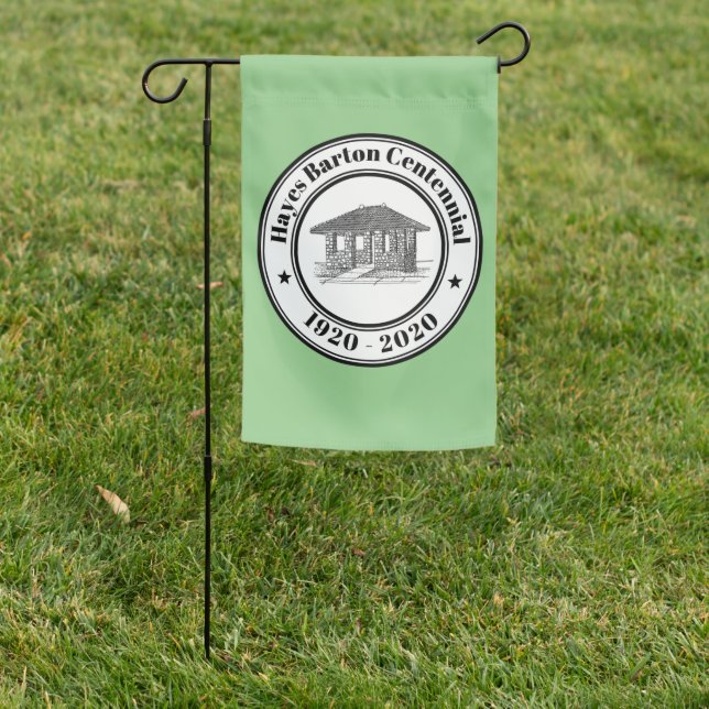 Hayes Barton Centennial Seal Garden Flag (In SItu)