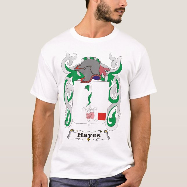 Hayes Family Coat of ArmsT-shirt T-Shirt (Front)