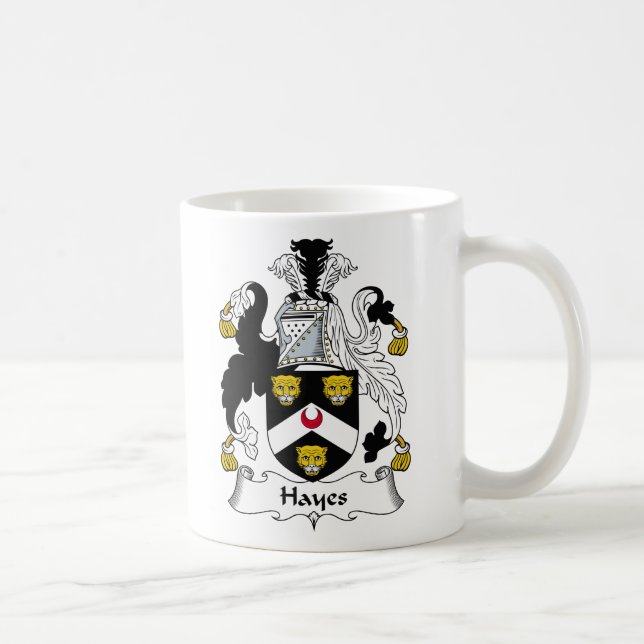 Hayes Family Crest Coffee Mug (Right)