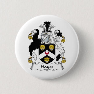 Hayes Family Crest Pinback Button