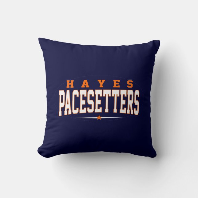 Hayes High School; Pacesetters Throw Pillow (Front)