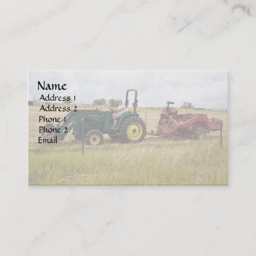 Haying in Golden Ranch Fields Business Card