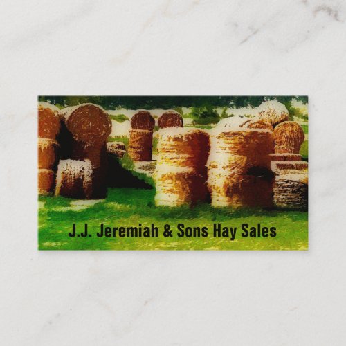 Haying Service or  Hay Sales Business Card