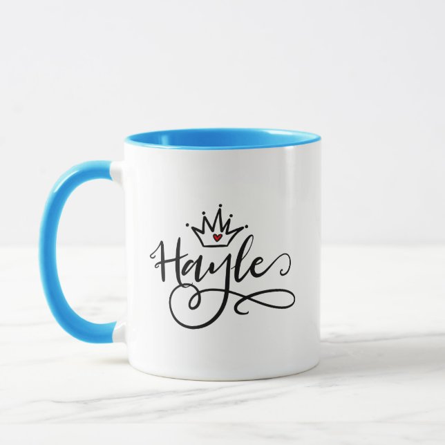 Hayle - Custom Order, Hand Lettered Mug (Left)