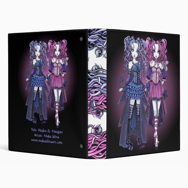 Haylee & Maegan Gothic Fairies Avery Binder (Background)