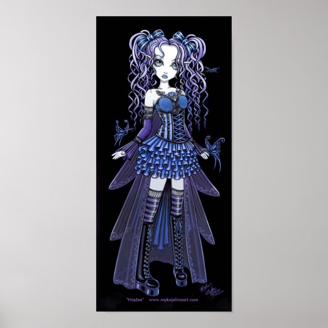 "Haylee" Purple Tattoo Butterfly Fairy Poster (Front)