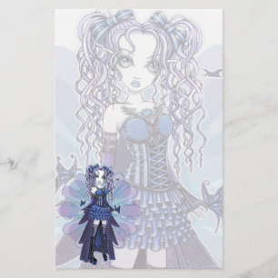 "Haylee" Purple Tattoo Butterfly Fairy Stationery
