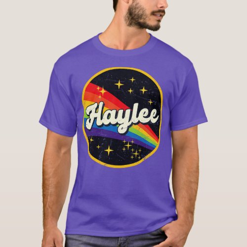 Haylee Rainbow In Space Vintage GrungeStyle T_Shirt