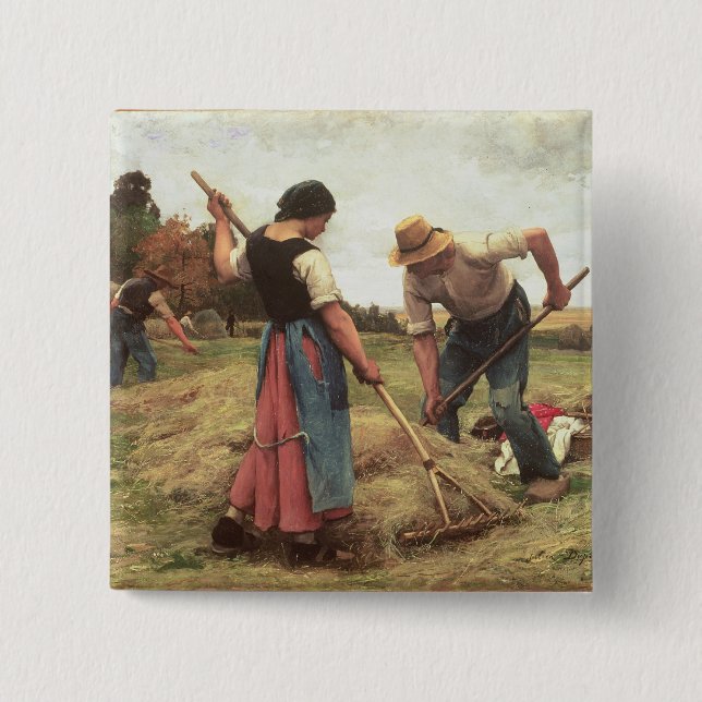 Haymaking, 1880 button (Front)