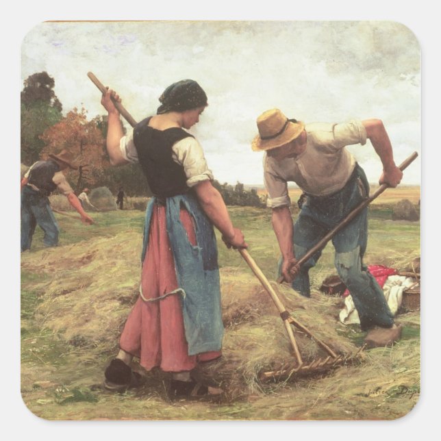 Haymaking, 1880 square sticker (Front)