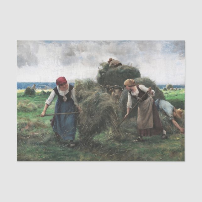 Haymaking by Julien Dupre Tissue Paper (Front)