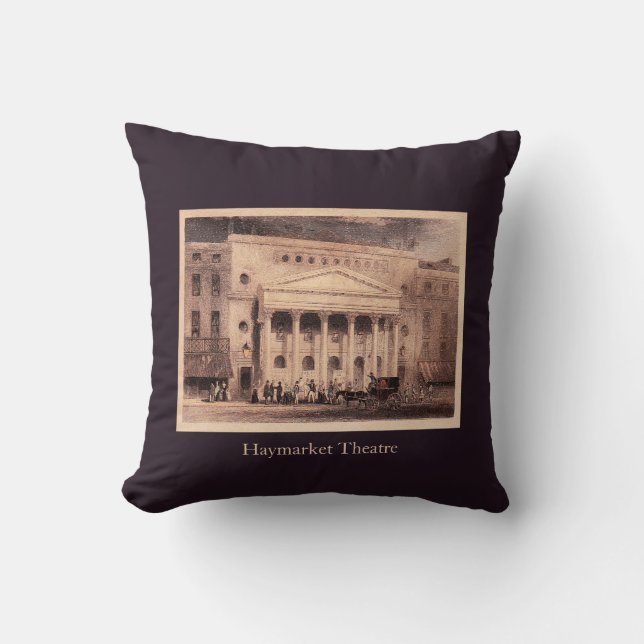 Haymarket Theatre London Throw Pillow (Front)