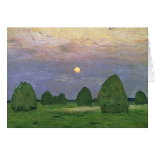 Hayricks at Dusk, 1899 Cards (Front Horizontal)