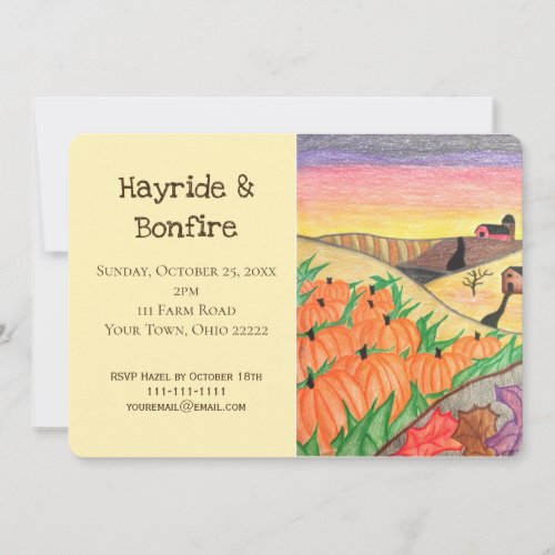 Hayride and Bonfire Party Invitation