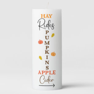 Hayrides & Cider Autumn Pillar Candle