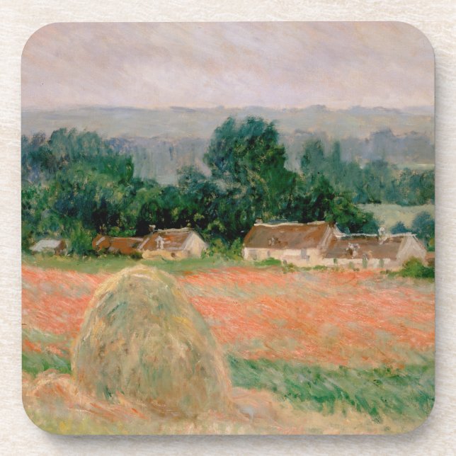 Haystack at Giverny - Claude Monet - 1886 Beverage Coaster (Front)